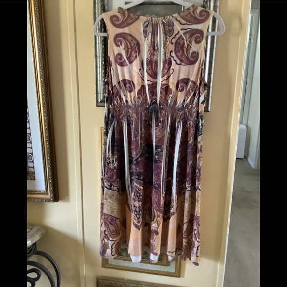 APT 9 beach cover or summer dress stretchy with beading earth-tones. Siz… - Picture 2 of 13